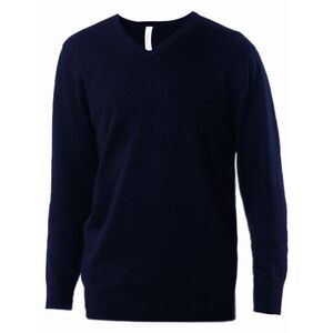 Kariban Mens Cotton Acrylic V Neck Sweater / Navy